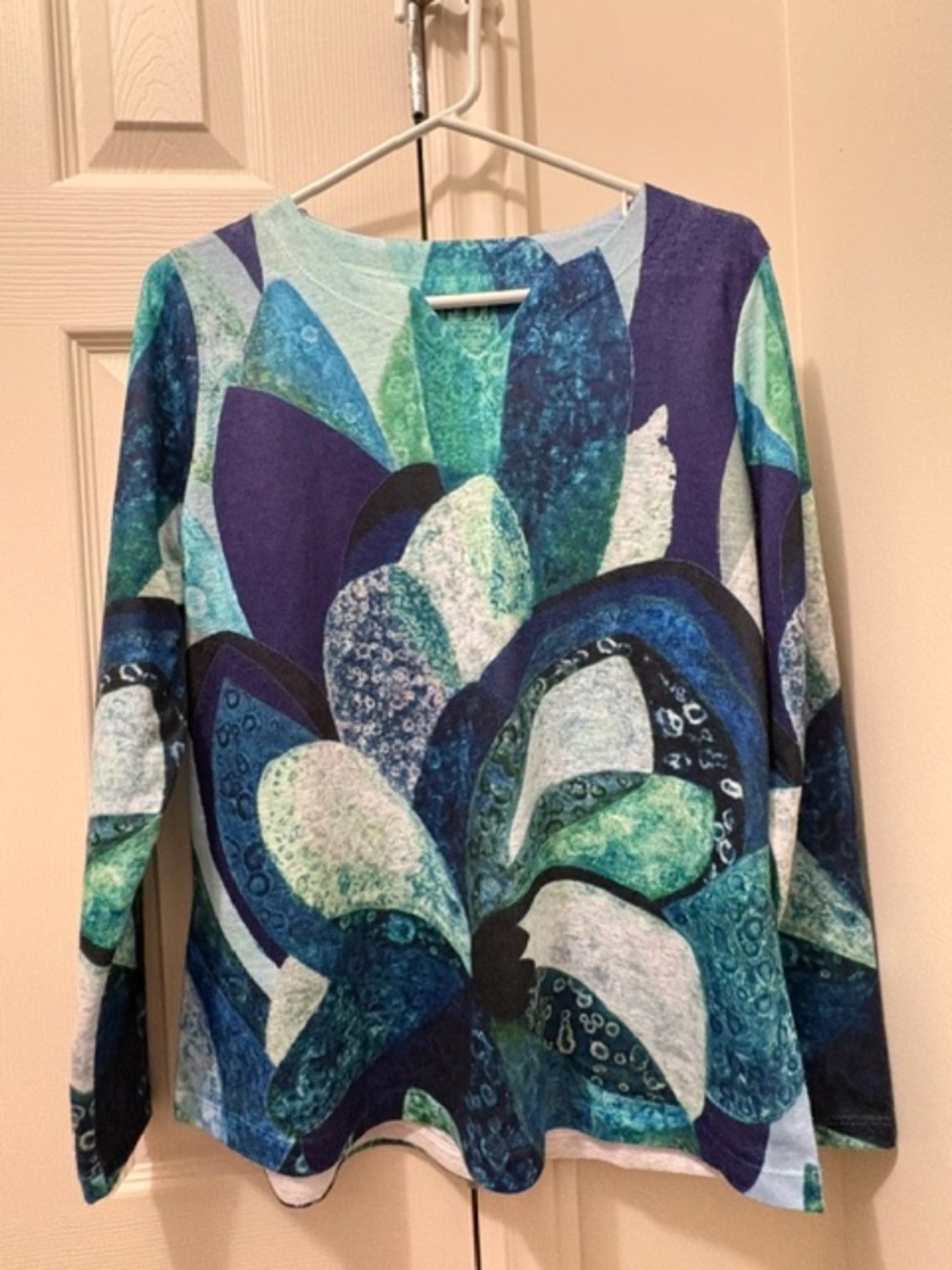 FDJ French Dressing Jeans Women's sz M tunic top lightweight multicolour